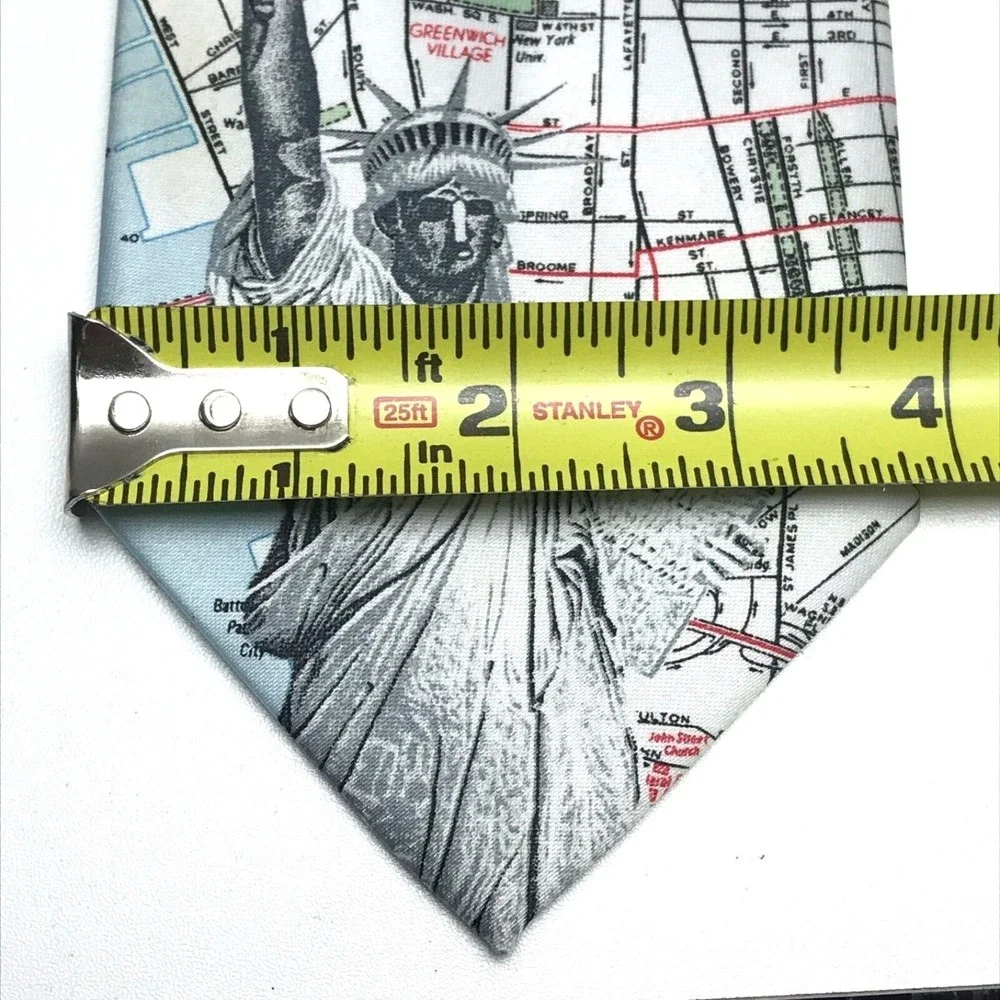 Rene Chagal New York City Tie NY Empire State Statue of Liberty Map Necktie 56